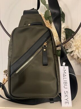 Malibu Olive Green Crossbody Sling Bag